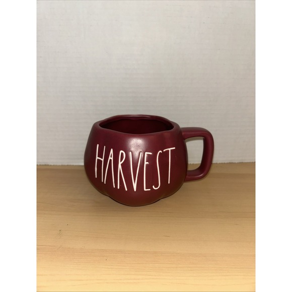 Rae Dunn Maroon Mug Bundle -‎ HARVEST & APPLE CIDER - Picture 2 of 8